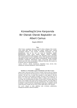 me Karşısında Bir Olanak Olarak Başkaldırı ve