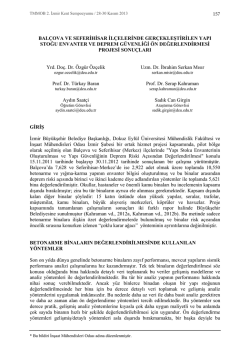 Bal&ccedil;ova ve Seferihisar İl&ccedil;elerinde Ger&ccedil;ekleştirilen Yapı Stoğu