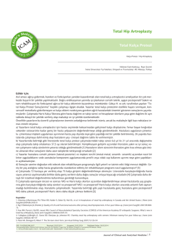 Total Hip Artroplasty - Journal of Clinical and Analytical Medicine