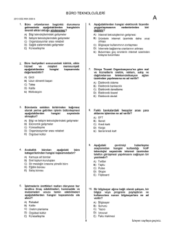 A&Ouml;F B&uuml;ro Teknolojileri | 2013 Ara Sınav İNDİR