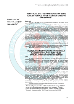 Antrenman Makale - Niğde &Uuml;niversitesi