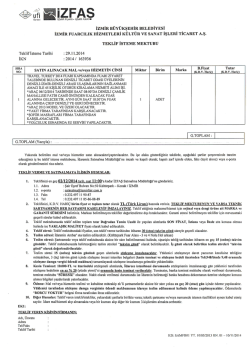 Teklif İsteme Tarihi