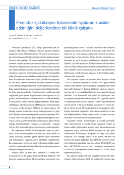 Premat&uuml;r ejak&uuml;lasyon tedavisinde hyaluronik asidin