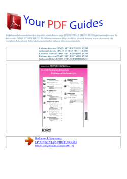 Kullanma talimati EPSON STYLUS PHOTO RX585
