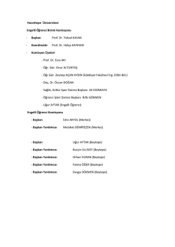 Hacettepe &Uuml;niversitesi Engelli &Ouml;ğrenci Birimi Komisyonu