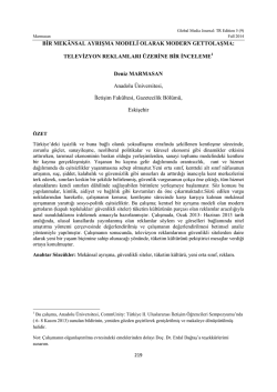 Deniz MARMASAN Bir Mekansal Ayrışma Modeli Olarak Modern
