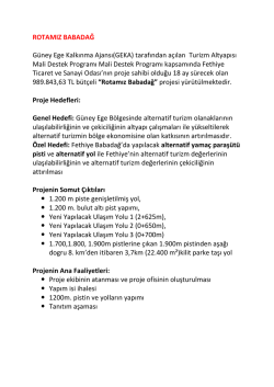 Rotamız Babadağ - Fethiye Ticaret ve Sanayi Odası