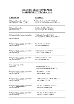 ELEKTRİK-ELEKTRONİK M&Uuml;H