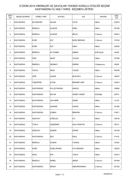 kastamonu ili adli yargı se&ccedil;men listesi 12 ekim 2014 h&acirc;kimler ve