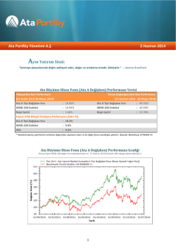 Ata Portf&ouml;y Y&ouml;netimi A.Ş 2 Haziran 2014 Ayın Yatırım