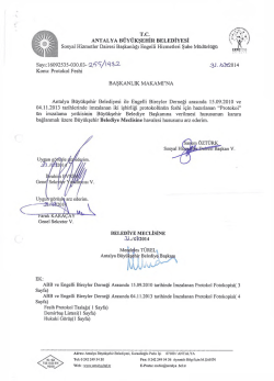 G&uuml;ndemin 85.Maddesi - Antalya Belediyesi