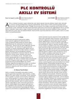 plc kontroll&uuml; akıllı ev sistemi