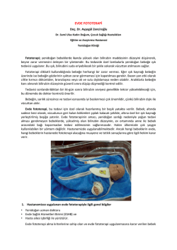 EVDE FOTOTERAPİ - Dr. Sami Ulus Eğitim ve Araştırma Hastanesi