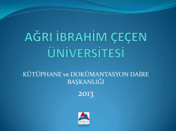 K&uuml;t&uuml;phanemiz Hakkında Genel Bilgiler