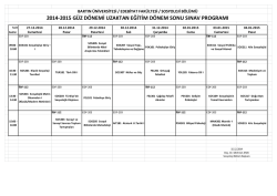 2014-2015 eğitim &ouml;ğretim yılı g&uuml;z yarıyılı sosyoloji final programı