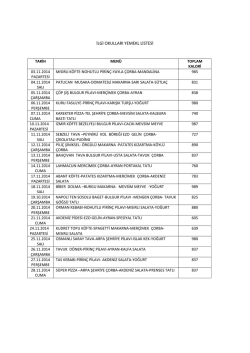 ilgi okulları yemekl listesi
