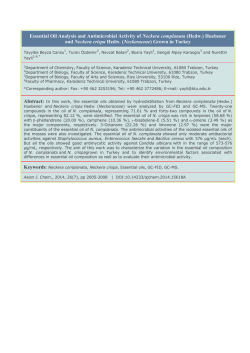 Essential Oil Analysis and Antimicrobial Activity of