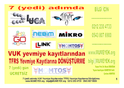 7 (yedi) adımda VUK Yevmiye Kayıtlarından TFRS Yevmiye