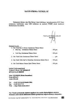 sAYIN FİRMA YETKİLİSİ - İhale Bilgi Sistemi