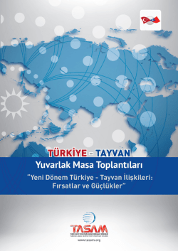 TÜRKİYE - TAYVAN YUVARLAK MASA TOPLANTISI - 1