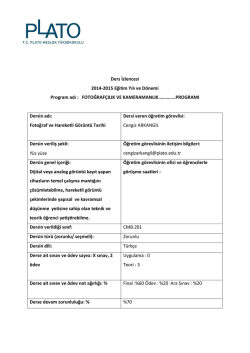 Fotoğraf ve Hareketli G&ouml;r&uuml;nt&uuml; Tarihi