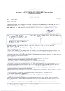 T.C SAĞLIK BAKANLIĞI T&Uuml;RKİYE KAMU HASTANELER KURUMU