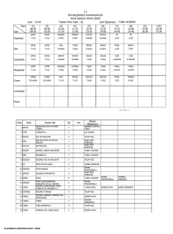 3. Sınıflar Ayrıntılı Ders Programı i&ccedil;in tıklayınız