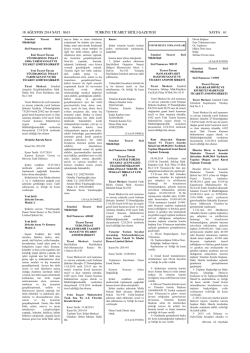 18 ağustos 2014 sayı 2 8633 t&uuml;rkiye ticaret sıcılı