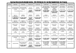 2.sınıf g&uuml;z yarıyıl 2014-2015 - Hacettepe &Uuml;niversitesi Diş Hekimliği