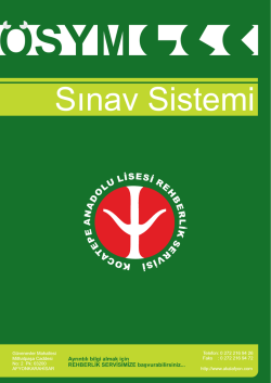 2015 YGS-LYS Sınav Sistemi