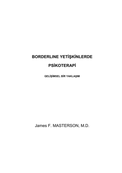 BORDERLINE YETİŞKİNLERDE PSİKOTERAPİ James F