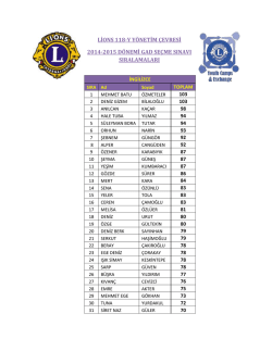 GAD Sınav Sonu&ccedil;ları - Lions 118-Y