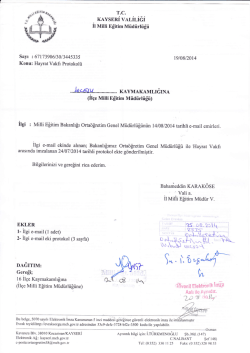 Ş,n. i. 6 "r*q- - İncesu - Milli Eğitim Bakanlığı