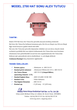 MODEL 2700 HAT SONU ALEV TUTUCU