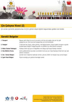 &Ccedil;in &Ccedil;alışma Vizesi (Z) Gerekli Belgeler