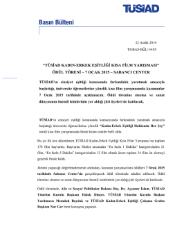 &ouml;d&uuml;l t&ouml;reni &ndash; 7 ocak 2015 &ndash; sabancı center