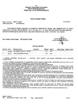 doğrudan temin - Eskişehir Osmangazi &Uuml;niversitesi Hastanesi