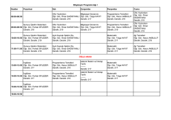 2014-2015 G&uuml;z Yarıyılı Ders Programı