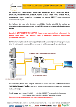 Matbaa Makinelerinizde LENZE Cozumleri 23.05.2014