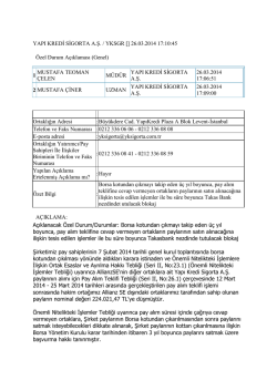 26.03.2014 17:10:45 &Ouml;zel Durum A&ccedil;ıklaması (Genel)