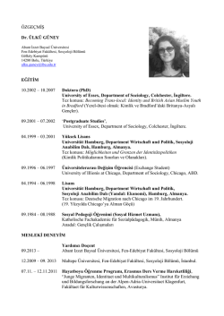 GUNEY-CV-TR-08.2014-1 - Sosyoloji B&ouml;l&uuml;m&uuml;