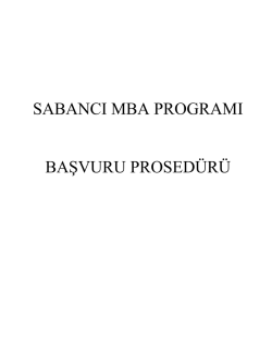 Başvuru Adımları - Sabancı &Uuml;niversitesi