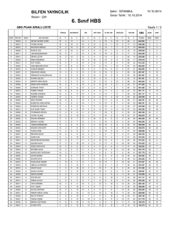 6. Sınıf HBS