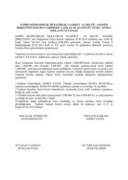 enpro m&uuml;hendislik m&uuml;şavirlik taahh&uuml;t ve dış.tic. anonim şirketinin