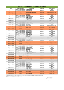 Adli Otopsi İcap Listesi