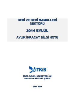 Deri İhracat Değerlendirme Notu
