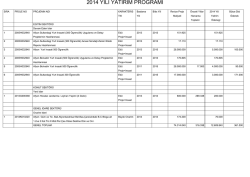 Genel B&uuml;t&ccedil;e Yatırım Proğramı