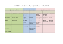 19.04.2014 Cumartesi / Ara Sınav Programı (Atat&uuml;rk İlkeleri ve