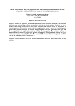 Facile, highly efficient, and clean onepot synthesis of acridine