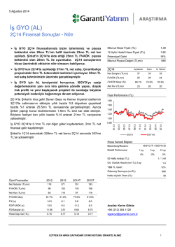 İş GYO (AL) - Garanti Yatırım